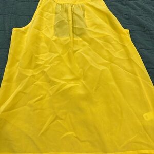 Banana Republic Vibrant Yellow Silk Top